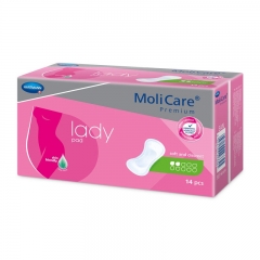 MoliCare Lady - inkontinenční vložky pro ženy při lehkém úniku moči - 2 kapky (Mini), 14 ks/bal.