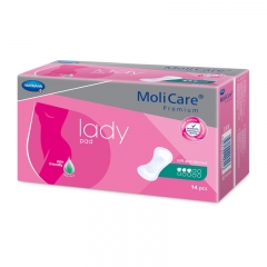 MoliCare Lady - inkontinenční vložky pro ženy při lehkém úniku moči - 3 kapky (Midi), 14ks/bal. 